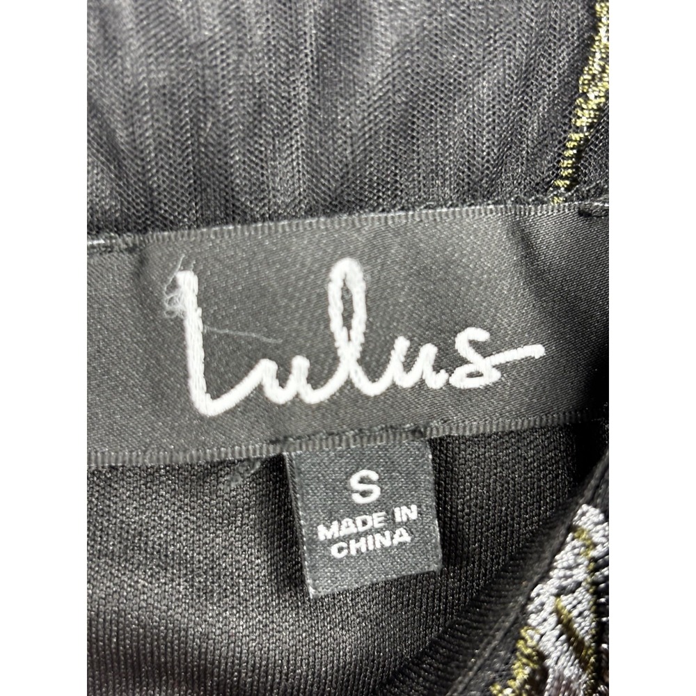 Lulus Elston Black Floral Embroidered Bodycon Dress S‎ NWT Party - Picture 5 of 8